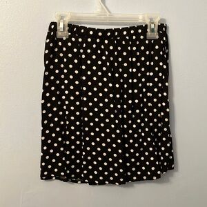 Polka Dot Skirt- 12” by 16”, black and white